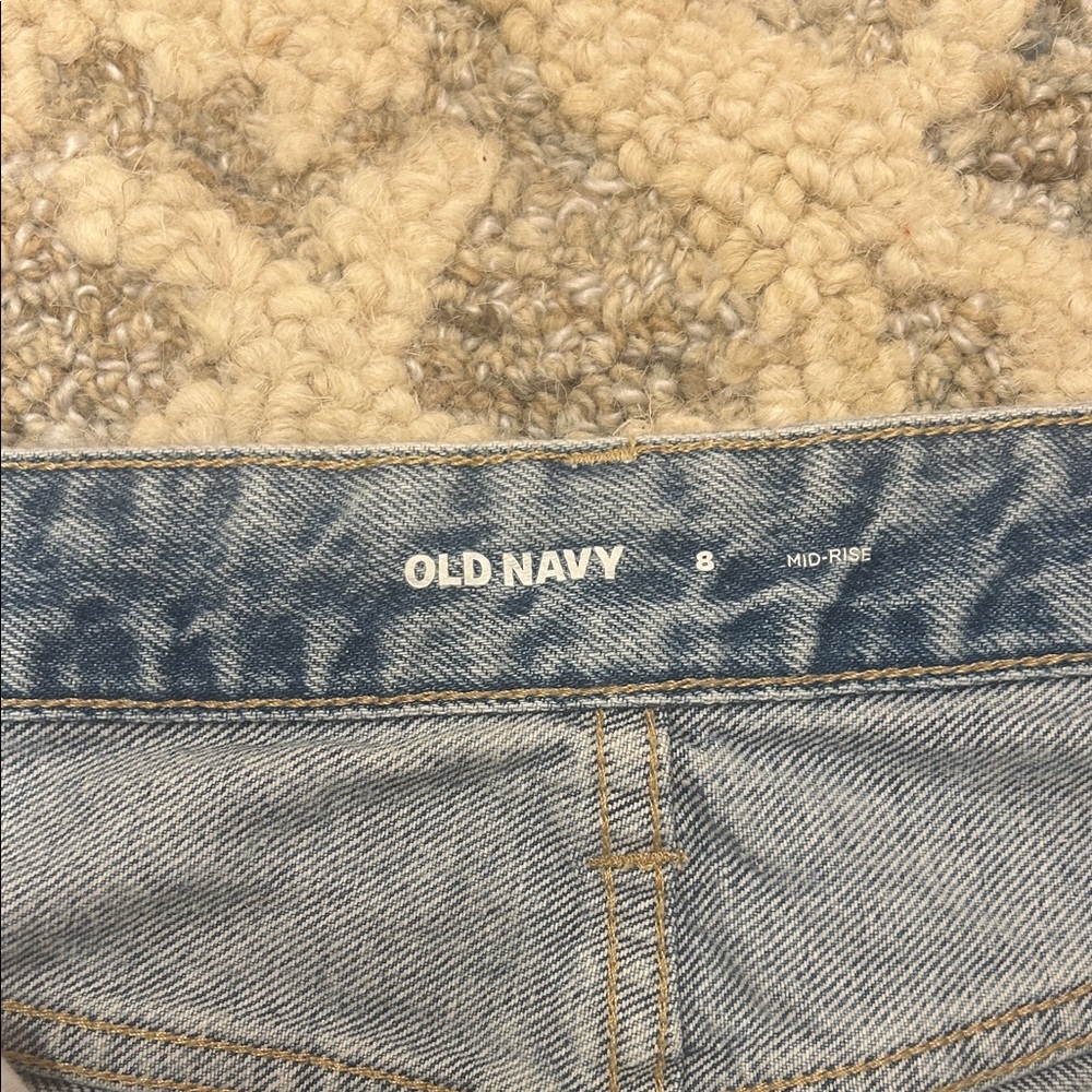Old Navy Women's Light Blue Distressed Denim Mini Skirt - Picture 2 of 5